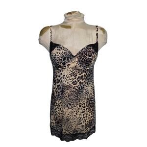 Victoria's Secret lingerie Dress Leopard 34D chemise Underwire